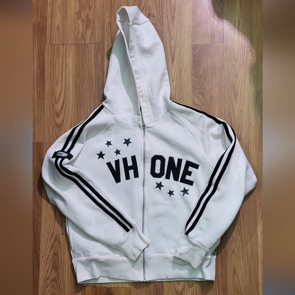 Roots Vintage White Vh-One Front Zip Hoodie S